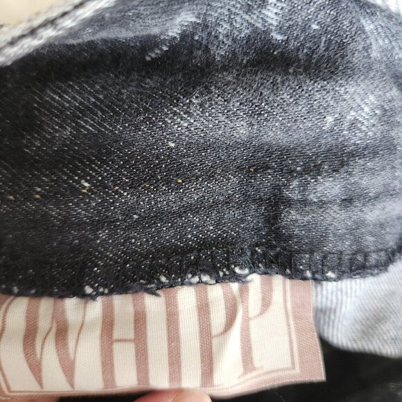 Vtg 80s Acid Wash Jean Denim Maxi Skirt Western W27" Straight Ultra High Waist - Picture 11 of 14